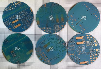 Six (6) Unique Round Blue Circuit Boards For Crafting - Image 3