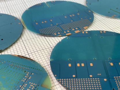 Six (6) Unique Round Blue Circuit Boards For Crafting - Image 5