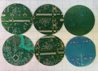 Six (6) Unique Round Circuit Boards For Crafting