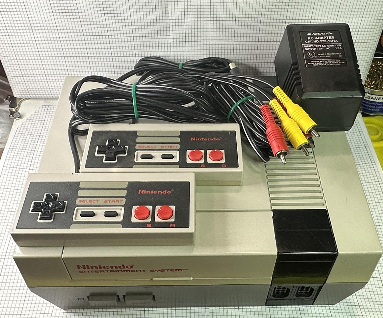 Original Nintendo NES Console Refurbished with Controllers