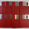 NEW LOT of 10 3.5" Red Floppy Disks - MS-DOS FAT Format 1.44Mb TESTED