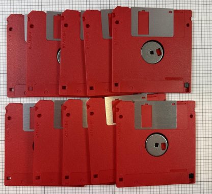NEW LOT of 10 3.5" Red Floppy Disks - MS-DOS FAT Format 1.44Mb TESTED - Image 3