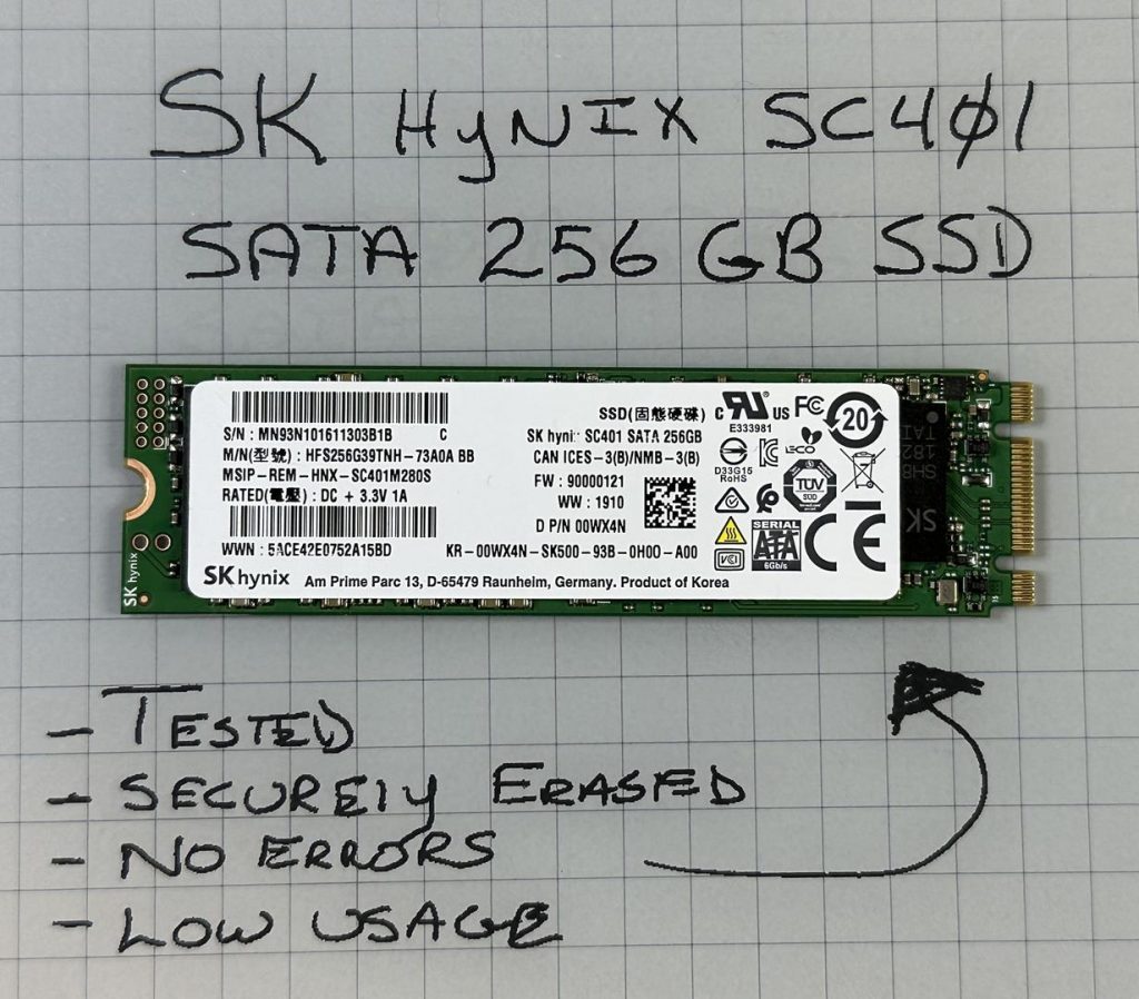 SK HYNIX SC401 256GB SATA M.2 SSD 00WX4N GeekGearStore