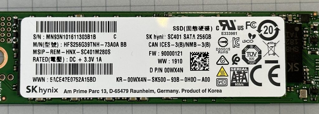 SK HYNIX. SC300 256GB SSD M.2 (HFS256G39MND-3510A) EUR 20,00 - FR