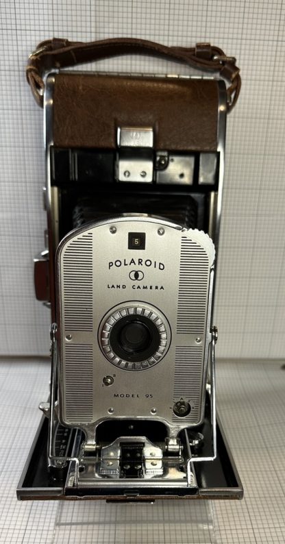 Vintage Polaroid Land Camera Model 95 with hand strap