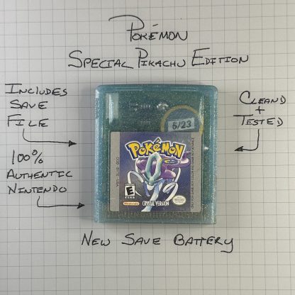 Pokemon: Crystal Version (Game Boy Color), Authentic *NEW BATTERY* W/ Save Game