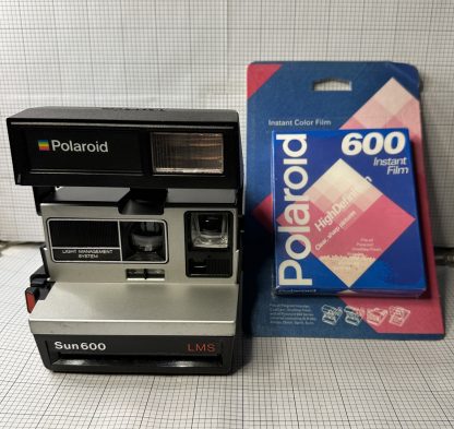 Vintage Polaroid Sun 600 LMS Instant w/ Strap & Vintage Film
