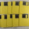 NEW LOT of 10 3.5" Yellow Floppy Disks - MS-DOS FAT Format 1.44Mb TESTED