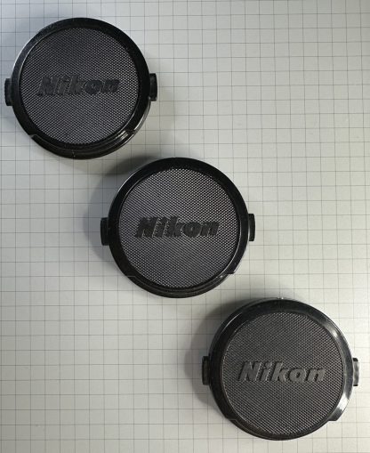 LOT OF 3 - Vintage Nikon NIKKOR 52mm Clip-on Front Lens Cap Japan Snap-on