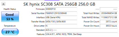 SK Hynix SC308 HFS256G39TND-N210A 256 GB M.2 80mm Solid State Drive - Image 3