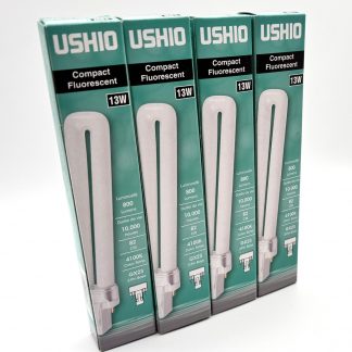 [4 Pack] USHIO GX23 21136 CF13DS/827 13W 4100K 2-PIN Compact Fluorescent Bulb