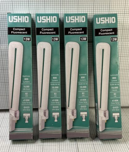 [4 Pack] USHIO GX23 21136 CF13DS/827 13W 4100K 2-PIN Compact Fluorescent Bulb - Image 2