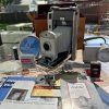 Vintage Polaroid Land Camera Model 800 w/ flash & bulbs, wink light, light meter. lens, case and manual