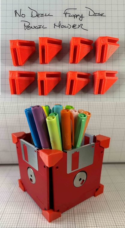 DIY - Floppy Disk Pencil Holder - NO DRILL - NO TOOLS!