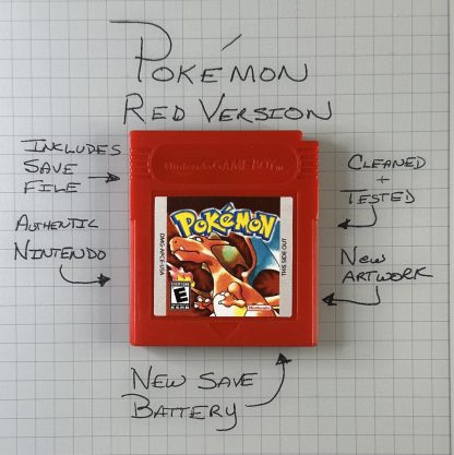 Pokemon Red Version (Game Boy, 1998) Authentic! NEW BATTERY & SAVE GAME!