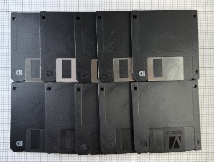 LOT of 10 3.5" BLACK Floppy Disks