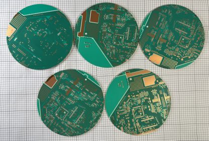 Five (5) Unique Round Circuit Boards For Crafting