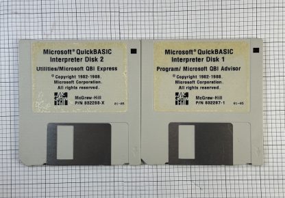 Vintage 1988 Microsoft Quick BASIC Program Disk Working - Rare