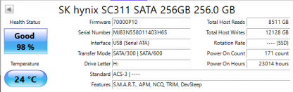 SK hynix SC311 SATA 256GB 256.0 GB 2.5" 0H4G39 - Image 3