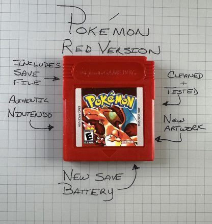 Pokemon Red Version (Game Boy, 1998) Authentic! NEW BATTERY & SAVE GAME!