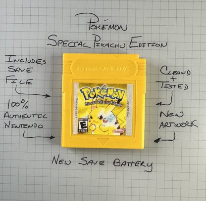 Pokemon Yellow Version (Game Boy, 1999) Authentic *NEW BATTERY* w/ Save Game - Image 5