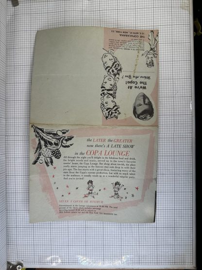 Vintage Copacabana  Bobby Darin Flyer 1960's - Image 4
