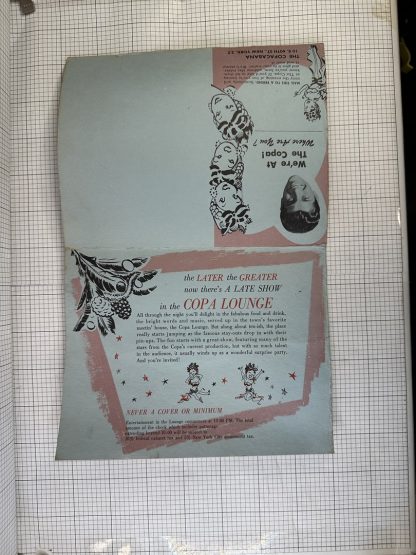 Vintage Copacabana  Paul Anka, Norman & Dean Flyer 1960's - Image 3