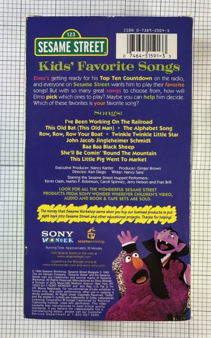 Sesame Street - Kids’ Favorite Songs (VHS, 1999) - Image 4