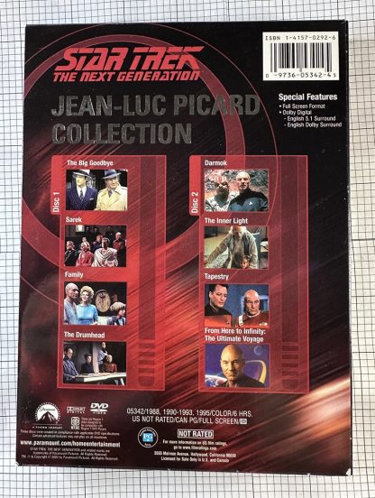 Star Trek: TNG Jean-Luc Picard Collection (2 DVD SET 1995 - Region 1) - Image 2