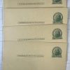 Lot of 4 - Pre-Stamped Blank Post Card USPS 1 Cent JEFFERSON Postage Card