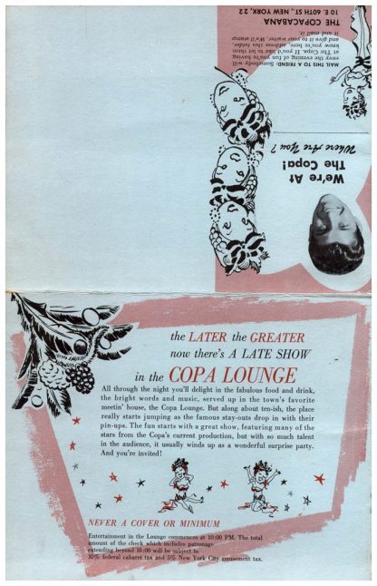 Vintage Copacabana  Paul Anka, Norman & Dean Flyer 1960's - Image 7
