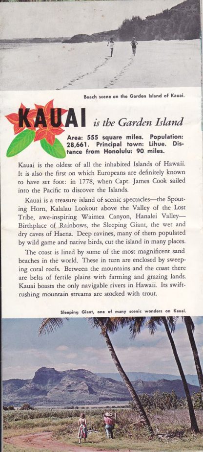 Vintage 1960 Lot of 2 Aloha Airlines brochure w/ illustrated map of Hawaii - Image 11