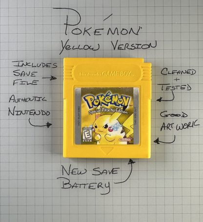 Pokemon Yellow Version (Game Boy, 1999) Authentic *NEW BATTERY* w/ Save Game  - NEAR MINT
