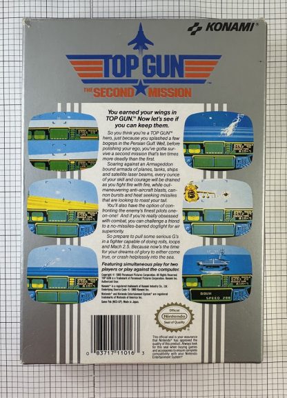 Top Gun: The Second Mission (Nintendo Entertainment System, 1990) Cib Tested - Image 6