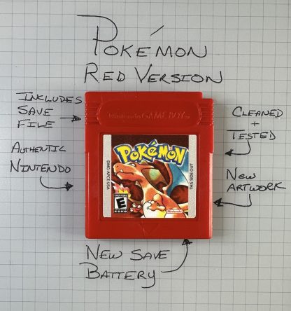 Pokemon Red Version (Game Boy, 1998) Authentic! NEW BATTERY & SAVE GAME!