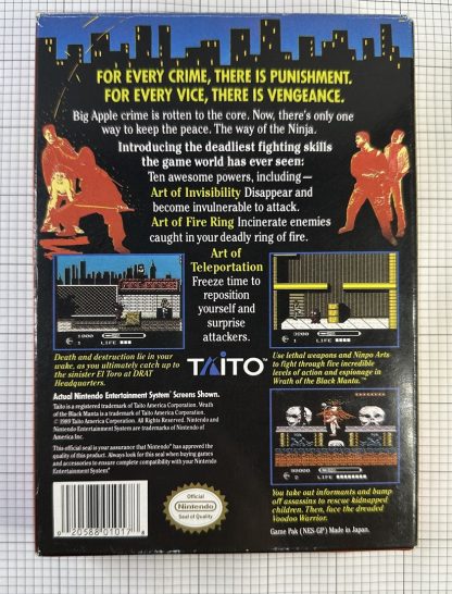 Wrath of the Black Manta (Nintendo Entertainment System, 1990) - CIB w/ Manual & Dust cover - Image 6