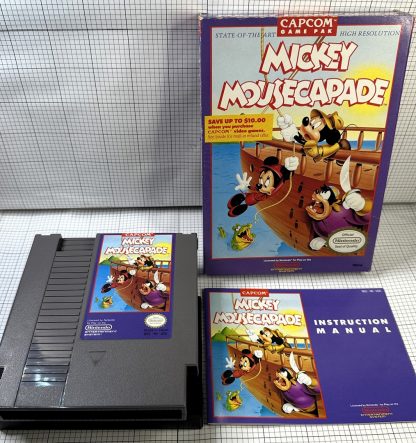 Mickey Mousecapade (Nintendo Entertainment System, 1988) – CIB w/ Manual & Dust cover