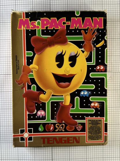 Ms. Pac-Man Tengen (Nintendo NES 1990) CIB Complete in box, W/ Manual and Dust Cover - Image 9