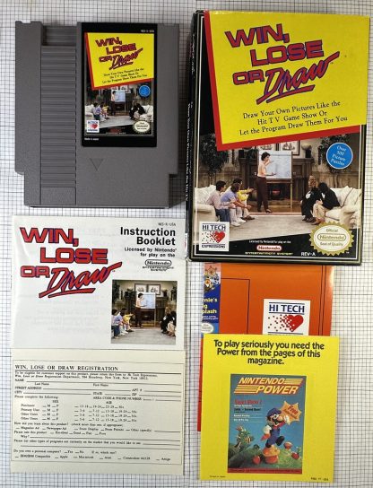 Win Lose Or Draw (Nintendo NES 1990) CIB Complete in box, W/ Manual and Inserts