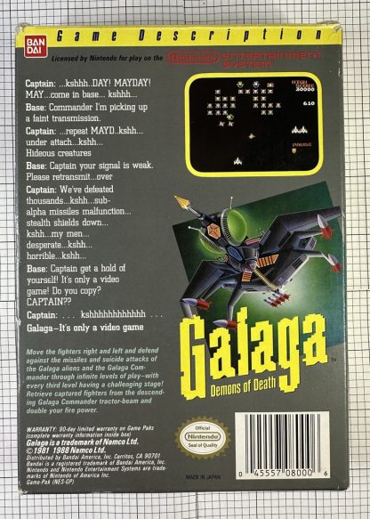 Galaga: Demons of Death (Nintendo Entertainment System, 1988)  Complete In Box w/ Manual - Image 8