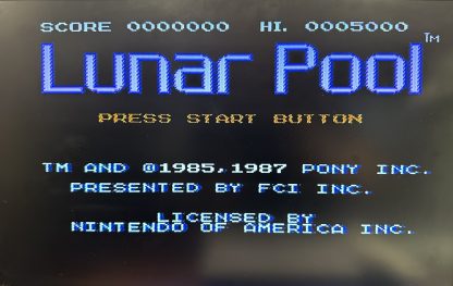 Lunar Pool (Nintendo Entertainment System, 1987)  Complete In Box w/ Manual, Inserts - Image 3