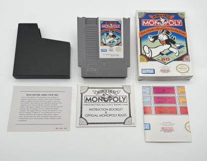 Monopoly (Nintendo Entertainment System, 1989) - CIB w/ Manual, Dust Cover & Game Poster!