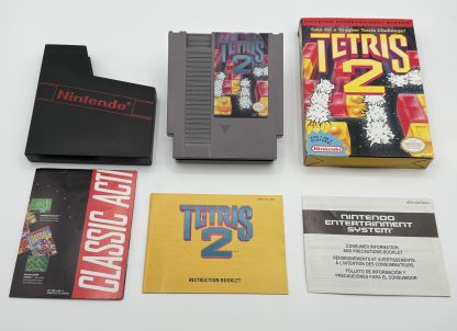 NES Nintendo Tetris 2 CIB - Near Mint Condition! Complete in box, Inserts