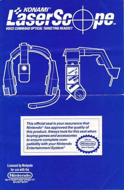 Konami Laser Scope NES Nintendo Instruction Manual Only