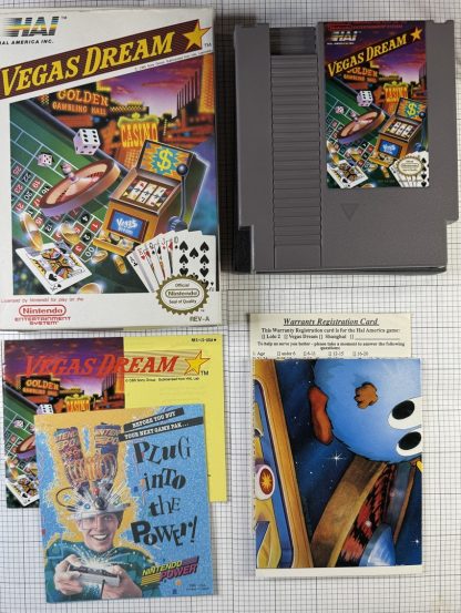 VEGAS DREAM (Nintendo NES, 1989) Complete In Box w/ Poster! - Image 4