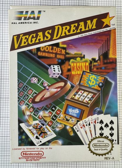 VEGAS DREAM (Nintendo NES, 1989) Complete In Box w/ Poster! - Image 8