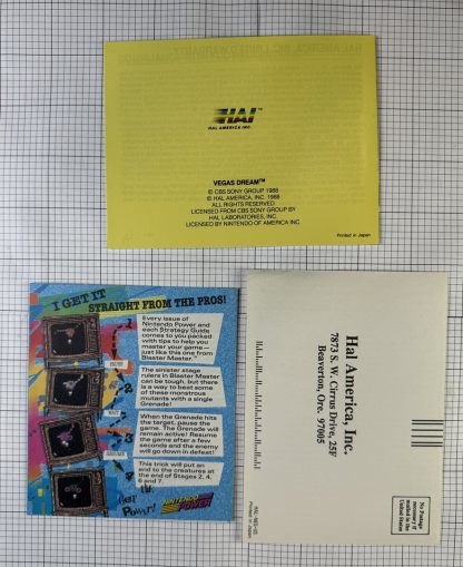 VEGAS DREAM (Nintendo NES, 1989) Complete In Box w/ Poster! - Image 11