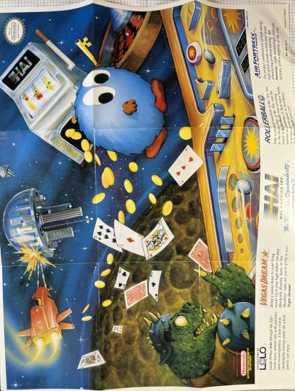 VEGAS DREAM (Nintendo NES, 1989) Complete In Box w/ Poster! - Image 2