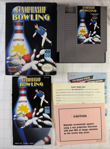 Championship Bowling  (NES, 1989) Complete In Box w/ Poster!