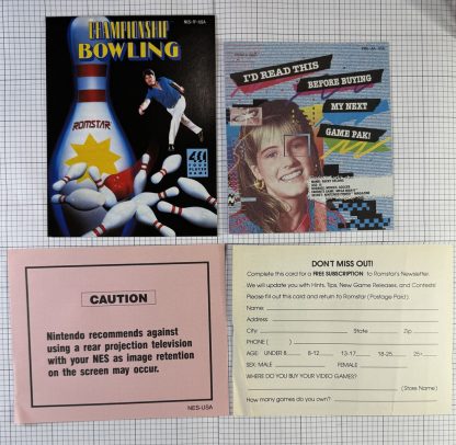 Championship Bowling  (NES, 1989) Complete In Box w/ Poster! - Image 10